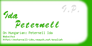 ida peternell business card